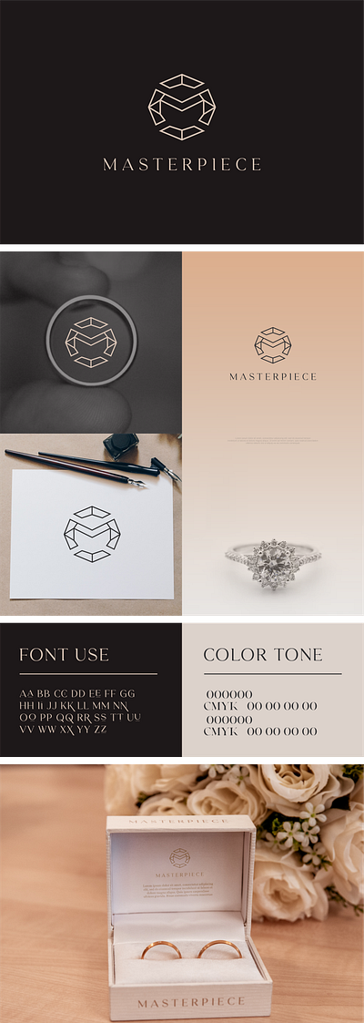 jewelry store logo and moodboard custom logo design design inspiration graphic design logo luxury logo monogram vector