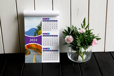 New Year 2024 Calendar trendy design