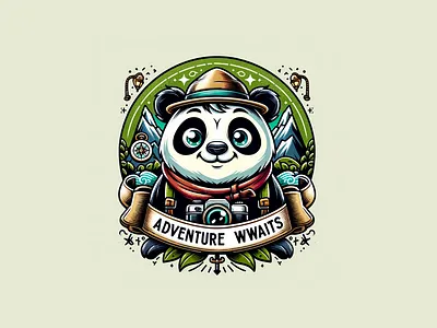 The Whimsical Panda Explorer challenge mule sticker stickermule