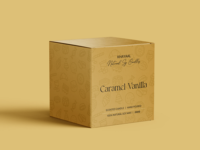 CARAMEL VANILLA Amazon Box Packaging Design amazon box amazon packaging box design branding design graphic design illustration packaging design