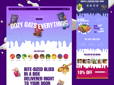 Dozy Oats E-commerce Landing page 3d animation banner design branding creative design design graphic design illustration logo motion graphics oats ui ux website