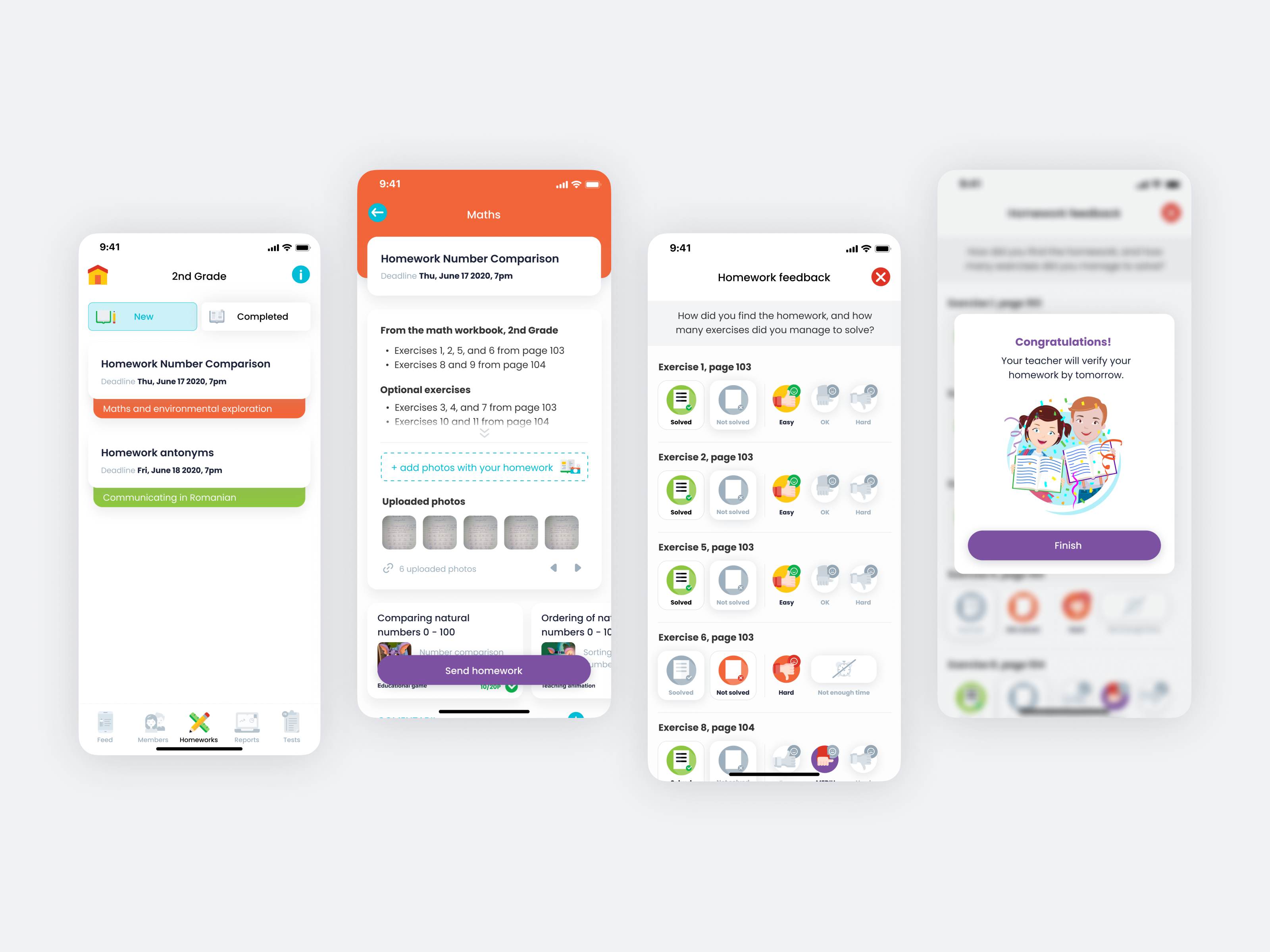 ScoalaIntuitext • Homework • Mobile App for Students