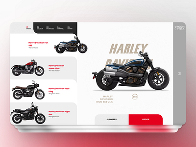 Captivating Harley Davidson Bike Customization Page animation interaction motorcycle motorcycle website ui website