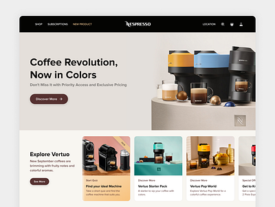 Nespresso Redesign Website Concept coffee indonesia nespresso ui website concept