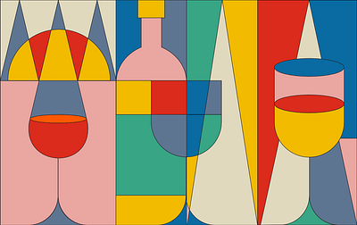 wine illustration branding colors design graphic design illustration minimal mountains pattern ui vector wine