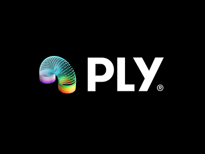 PLY logo concept branding brandmark design graphic design identity logo mark minimal ply rainbow slinky