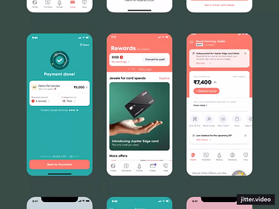 Rewards for Jupiter Edge b2c crypto design system fintech indian fintech investments jupiter money mobile app neobank rewards turinglabs ui ui design