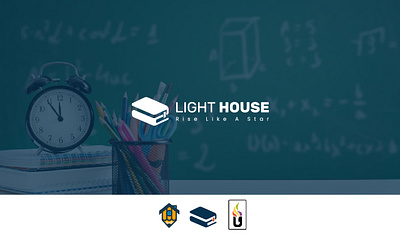 Light House Educational logo addmission logo books logo coaching logo educational house logo letter h letter l logo light house logo logo design school logo