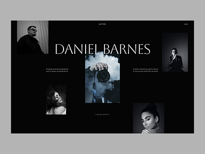 Design concept for photographer's portfolio design minimalism typography ui ux web design