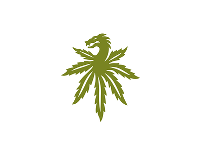 Cannabis Dragon Logo animal beast brand branding cannabis dino dragon for sale logo mark nagual design predator