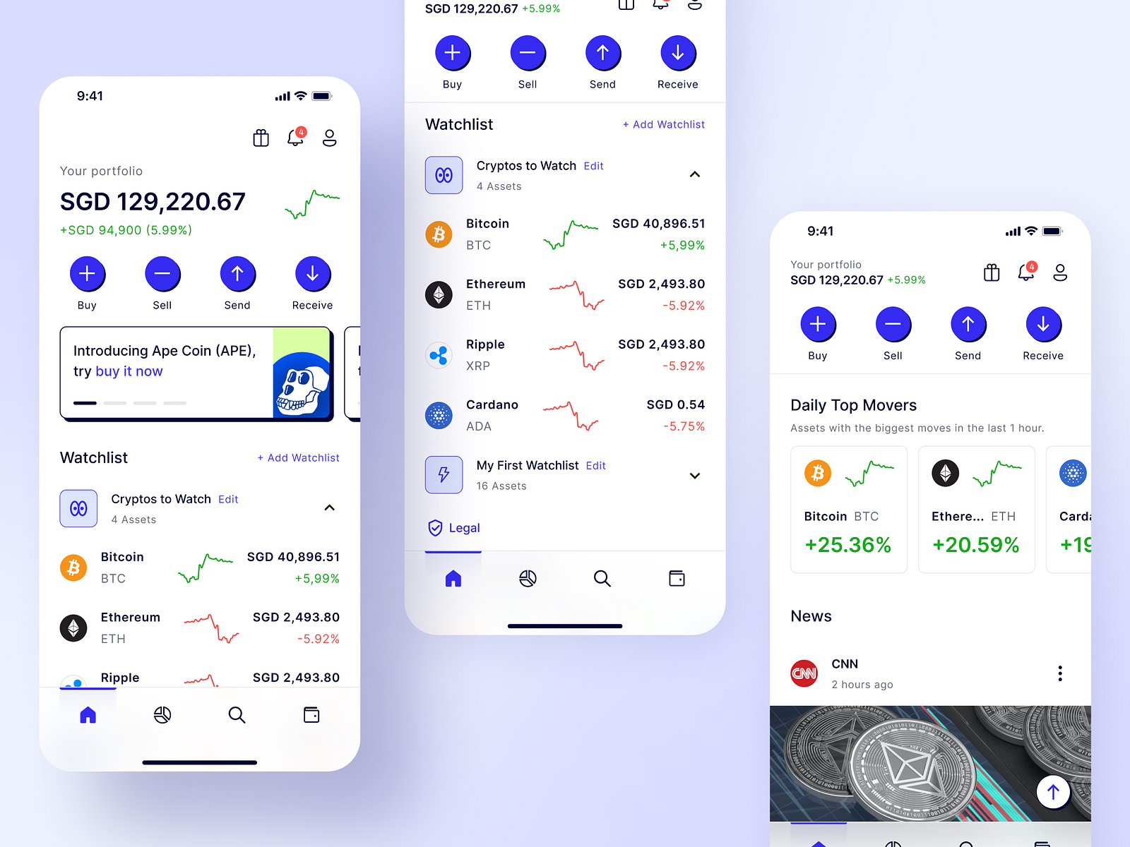 Crypto Trading App Exploration by Dicky Larson on Dribbble