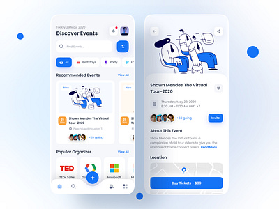 Mobile Ticket App app book booking branding design event graphic design illustration logo ticket ticket app ticket booking tickets tickets app typography ui ux vector