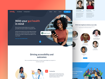 Healthcare Startup Landing Page UI Design branding features health healthcare hero illustrations landing landing page logo medical medicine minimal team ui design ux design website