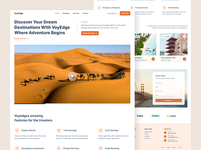 Travel Agency Landing page destination expolore hero section homepage landing page tourism travel agency travel guide ui ux vacation webdesign
