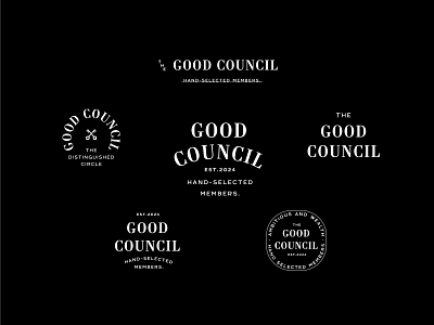 Good Council - Type Lockup badge badge design branding consultan graphic design high performing key lockup logo logotype luxury members men typography