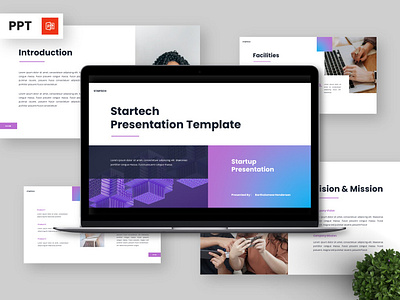 Startech - Startup Powerpoint Templates cyber infographic portfolio powerpoint presentation