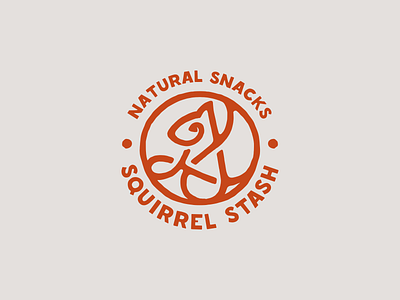 Squirrel stash character logo logotype nature snack squirrel stash zoo
