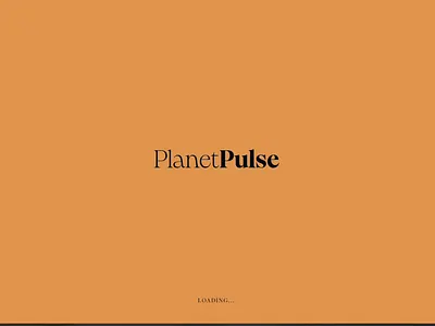 PlanetPulse Agency animation design education environment landingpage planet strategy sustainability typography ui ux web