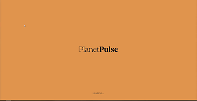 PlanetPulse Agency animation design education environment landingpage planet strategy sustainability typography ui ux web