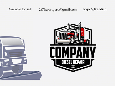 Vector trucking company ready made logo template emblem set semi 3d animation graphic design modern logo ui