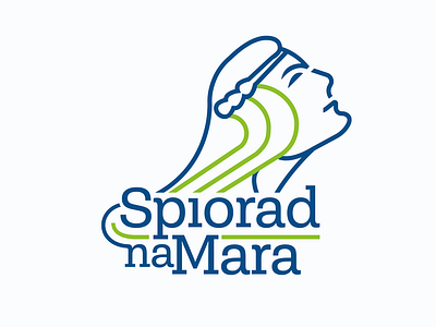 Spiorad Na Mara Logo animated logo branding company emblem energy female gaelic graphic design head heraldic logo logo design marine renewable scotland scottish sea vector windfarm