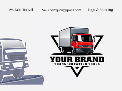 Vector freight delivery truck semi truck dump truck isolated 3d animation graphic design modern logo ui