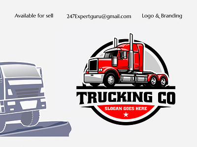 Vector trucking company logo design 3d animation graphic design modern logo ui