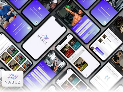 Gym App Design app branding design graphic design gym illustration landing page logo ui ux