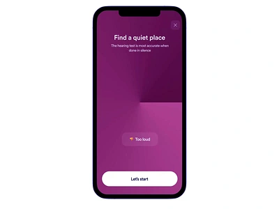 Ear Test Flow animation ear mobile test transition ui