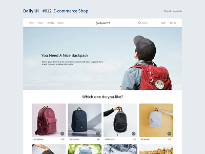 Daily UI #012 E-commerce Shop daily ui ui
