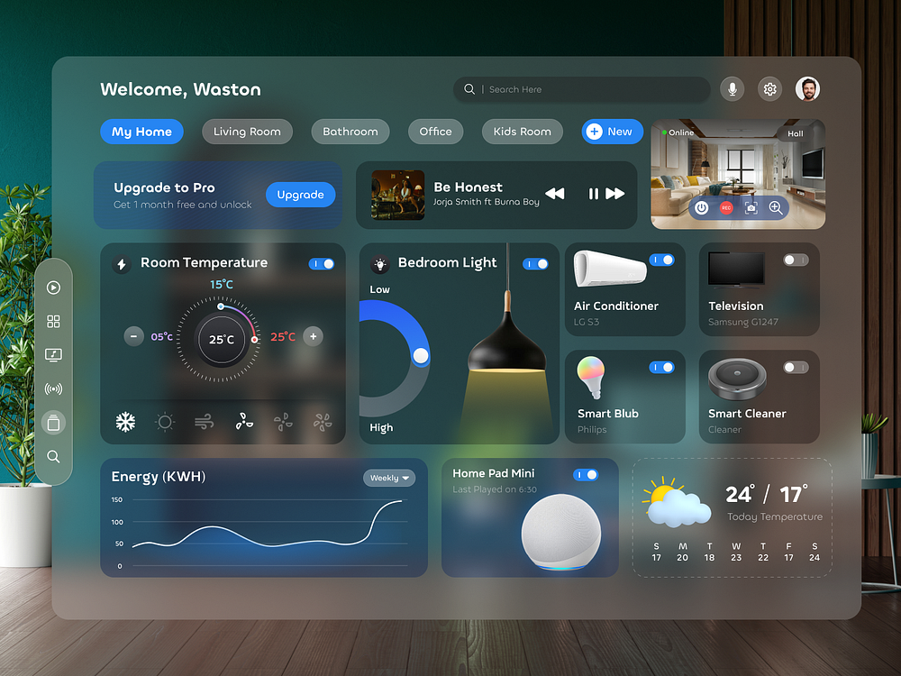 Smart Home Dashboard designs, themes, templates and downloadable ...