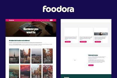 Landing Page - Foodora graphic design