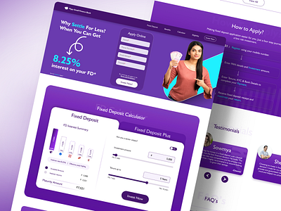 Sleek Homepage Design for Small Finance Bank finance homepage design landing page ui uiux webdesign