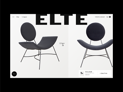 ELTE | PDP furniture brand header homepage pdp product page shopify ui ux web design website website design
