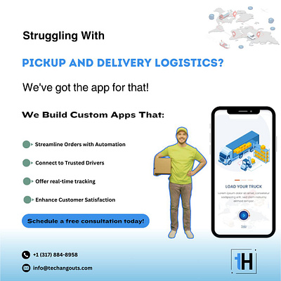 Elevate your business with seamless pick-up & delivery services! app development custom apps mobile app development mobile deigns website development