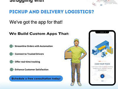 Elevate your business with seamless pick-up & delivery services! app development custom apps mobile app development mobile deigns website development