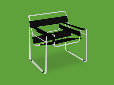 Wassily Chair bauhaus chair design graphic design illustration vector