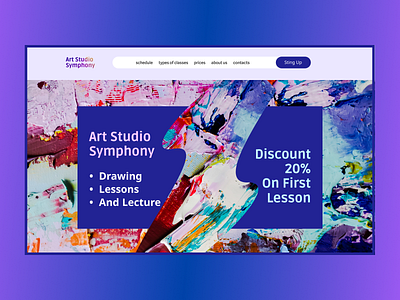 Website Art Studio Symphony app design design website mobile ui ux website веб дтзаин сайтов