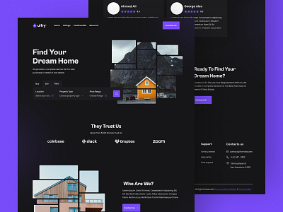 Real Estate Landing Page analytics app ui branding cards design estate figma graphic design illustration logo real ui