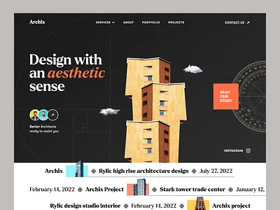 Archix - Architectuer Design Studio website architect architecture architecture design art building city design design studio home decor homepage interior landing page landingpage property real estate web design web site webdesign website website design