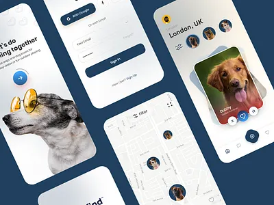 Favorites - Dog App 3d animation app art branding design graphic design icon illustration logo logo design minimal mobile motion graphics typography ui ux vector web design website
