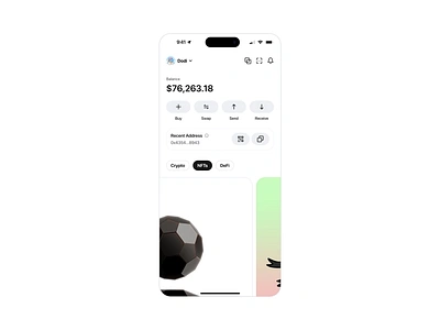 Profile / Crypto Wallet app balance bitcoin clean crypto crypto app design ethereum image native ios nft profile ui ux wallet app