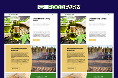 Website - FoodFarm graphic design vector