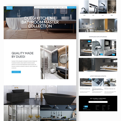 Bathroom Interior Landing Page bathroom design graphic design interior interior design landing page responsive ui ux web design website