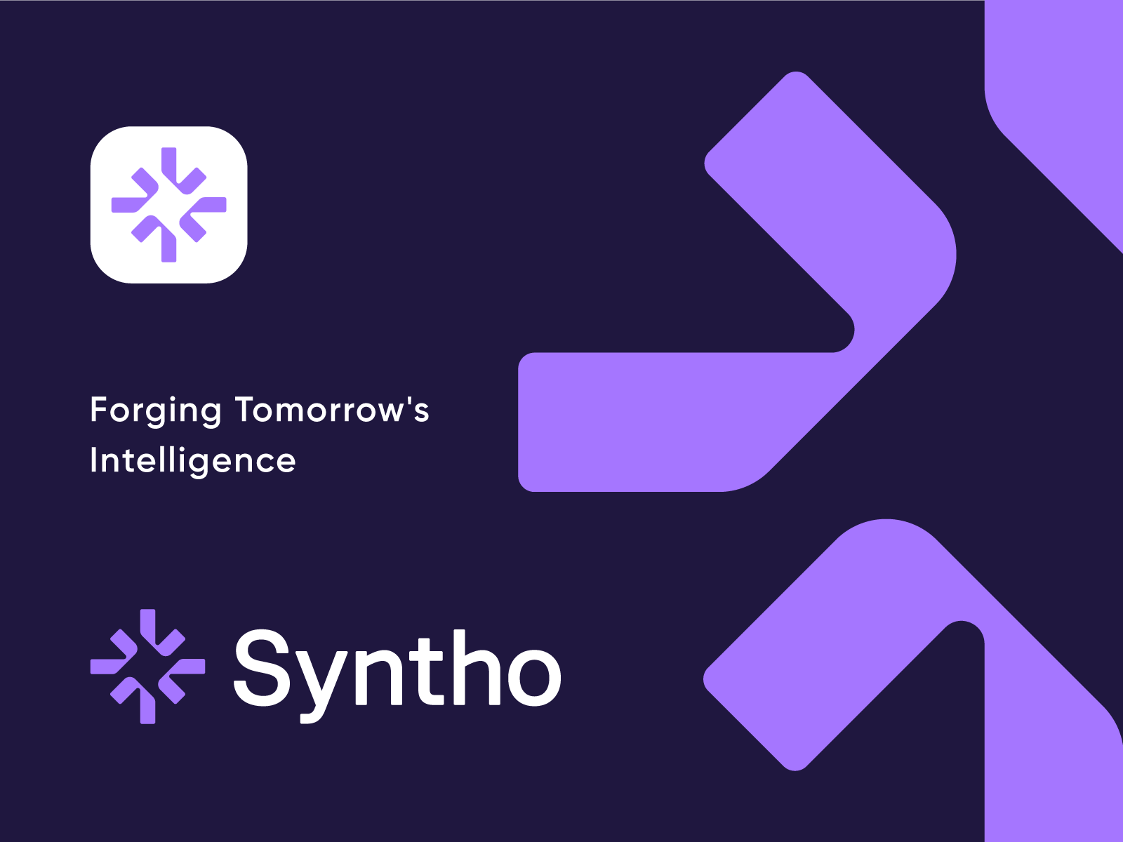 Syntho - abstract tech logo design abstract logo ai logo artificial intelligence branding geometric identity logo logo design modern modern logo spark spark logo symbol syntho