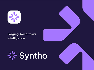 Syntho - abstract tech logo design abstract logo ai logo artificial intelligence branding geometric identity logo logo design modern modern logo spark spark logo symbol syntho
