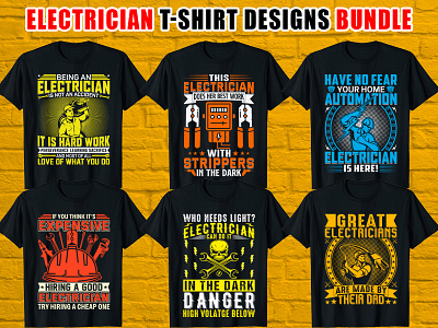 ⚡Electrician T-shirt Designs Bundle⚡ apparel custom t shirt design electrician electrician t shirt electrician typography equipment graphic design home automation industrial tools merch skull skull t shirt t shirt t shirts tee tee shirt tools typography typography t shirt vector design