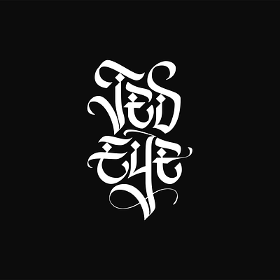 Jed Eye Custom Logotype branding calligraphy custom type design font design letter design lettering logo logo design type design typography