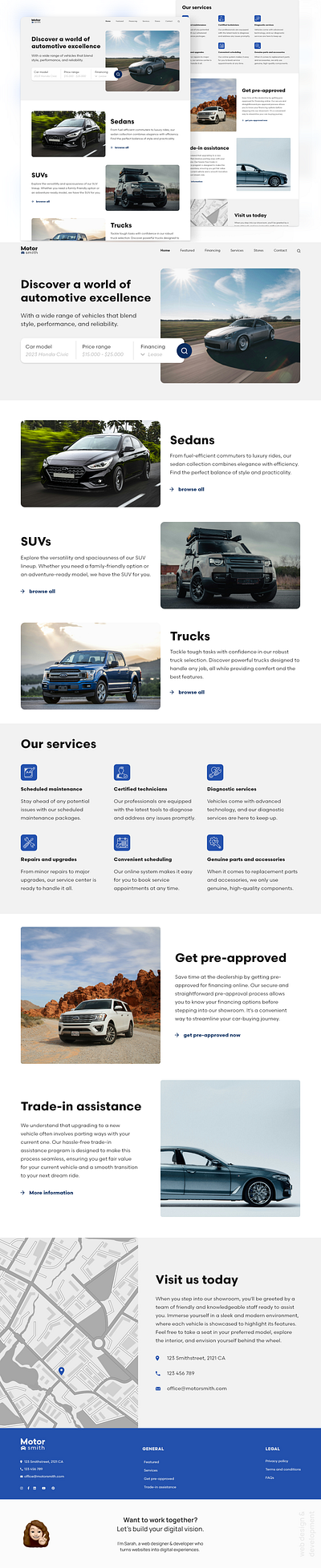 Car dealership website design dailyui design graphic design screen design ui web design webdesign