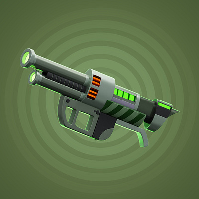 Rick And Morty Weapon 3D 3d 3d modeling blender graphic design illustration lowpoly weapon